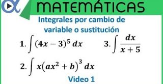 Integrales por cambio de variable o sustitución